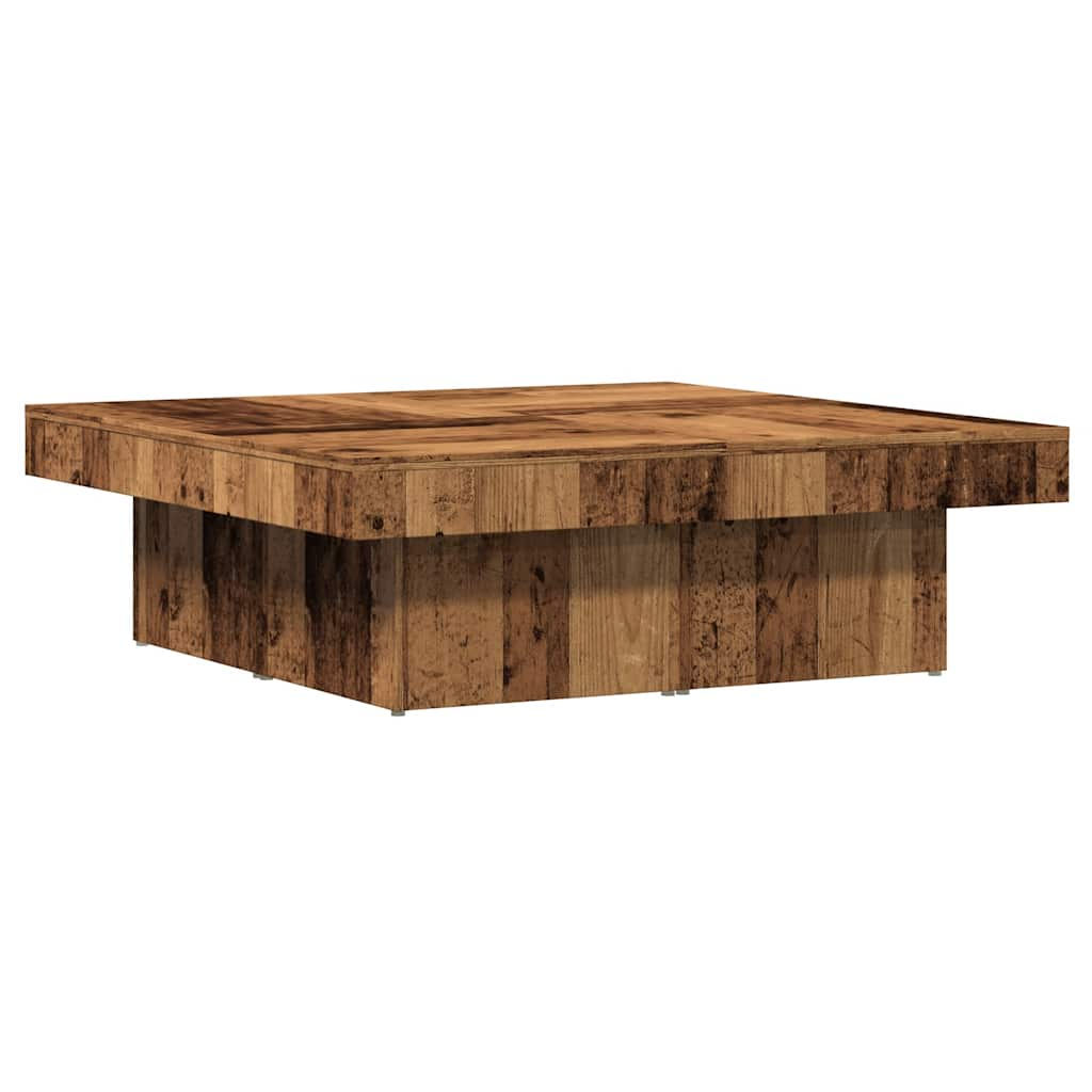 Coffee table, old wood, 90x90x28 cm, processed wood