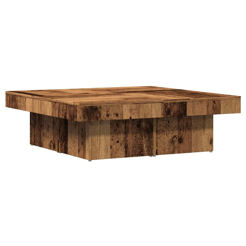 Coffee table, old wood, 90x90x28 cm, processed wood