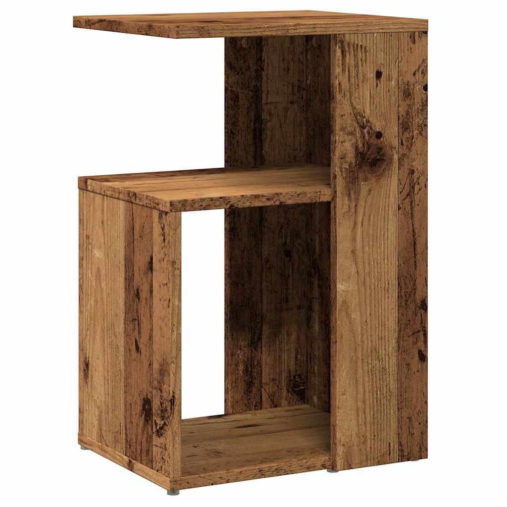 Old wooden side table 36x30x56 cm made of reclaimed wood