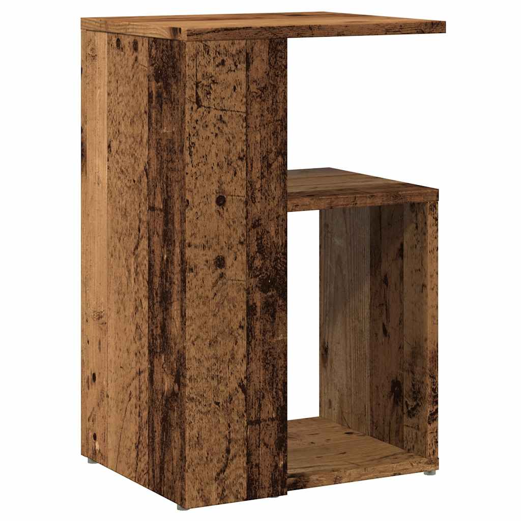 Old wooden side table 36x30x56 cm made of reclaimed wood