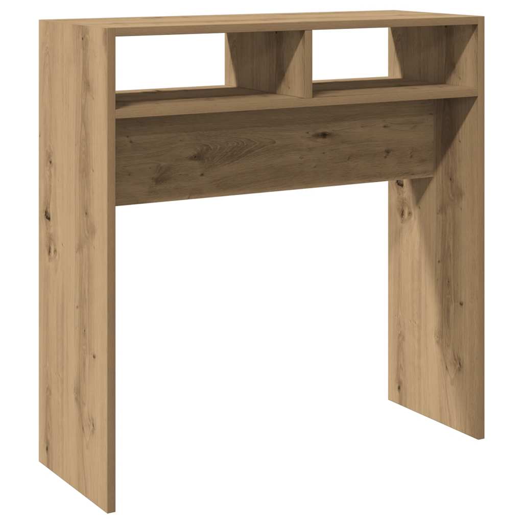 Console table, handcrafted oak, 78x30x80 cm, processed wood