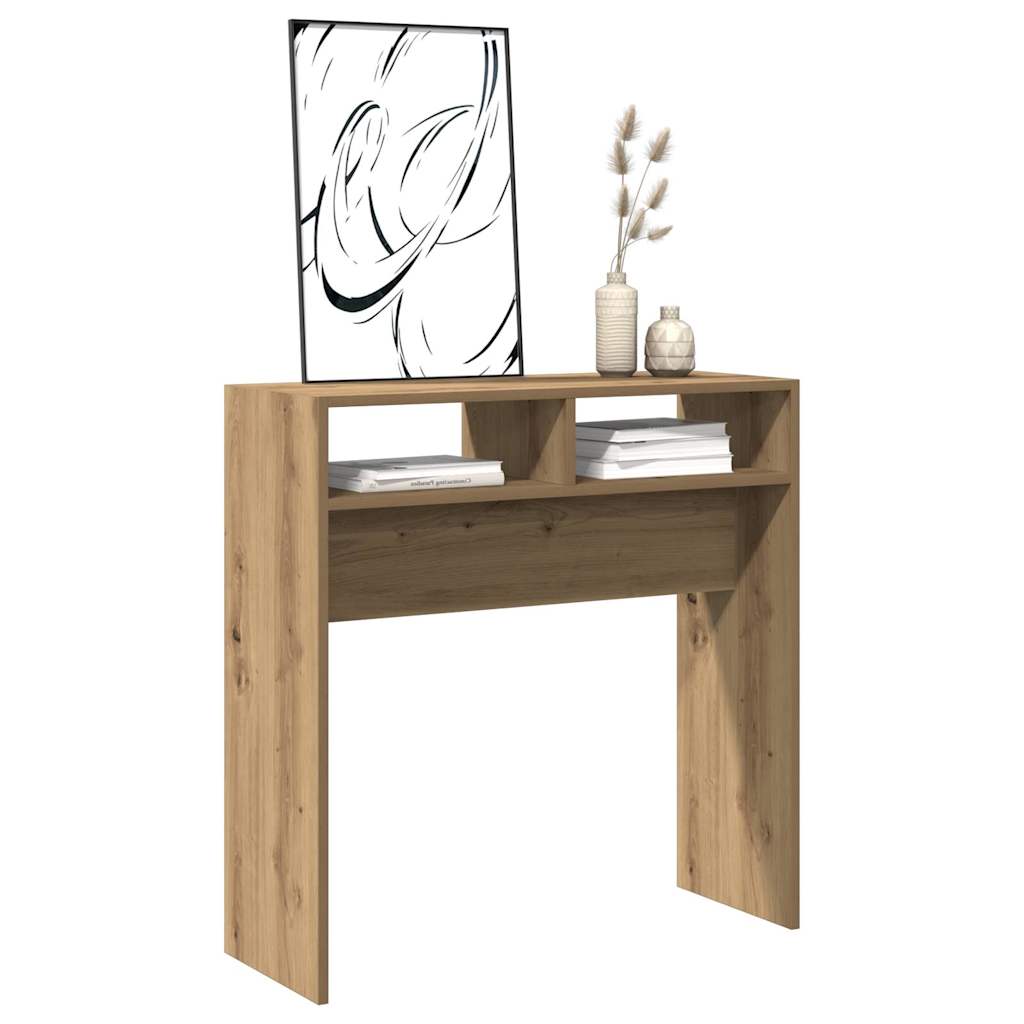 Console table, handcrafted oak, 78x30x80 cm, processed wood