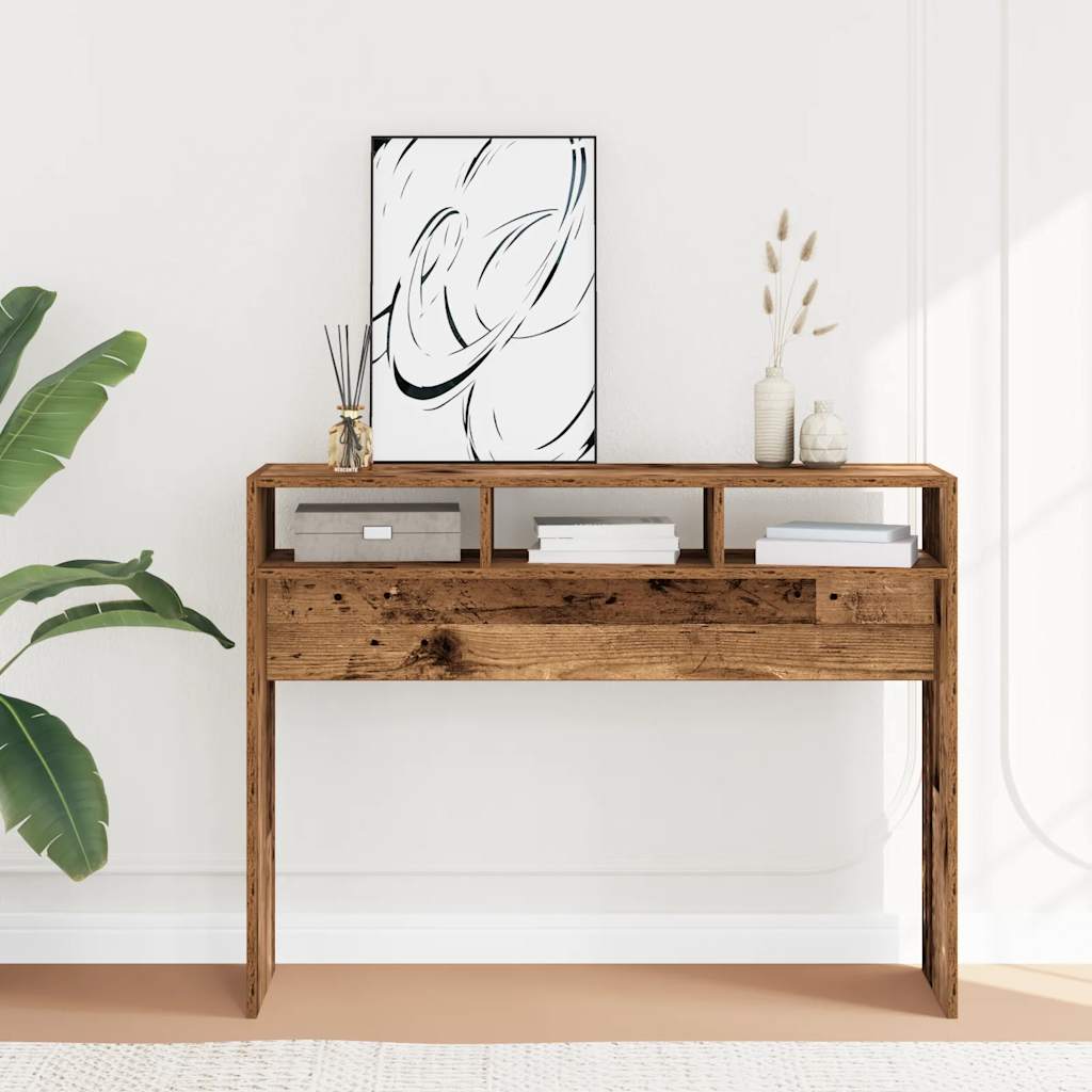 Console table, old wood, 105x30x80 cm, chipboard