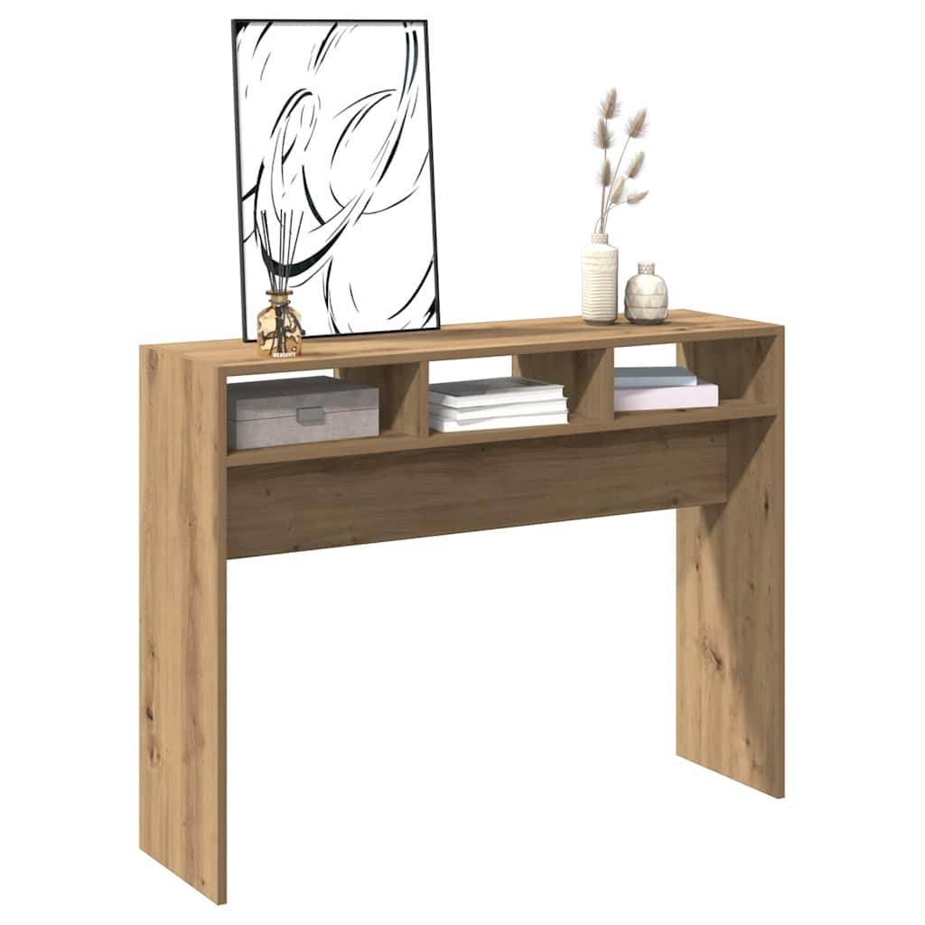 Console table, handcrafted oak, 105x30x80 cm, processed wood