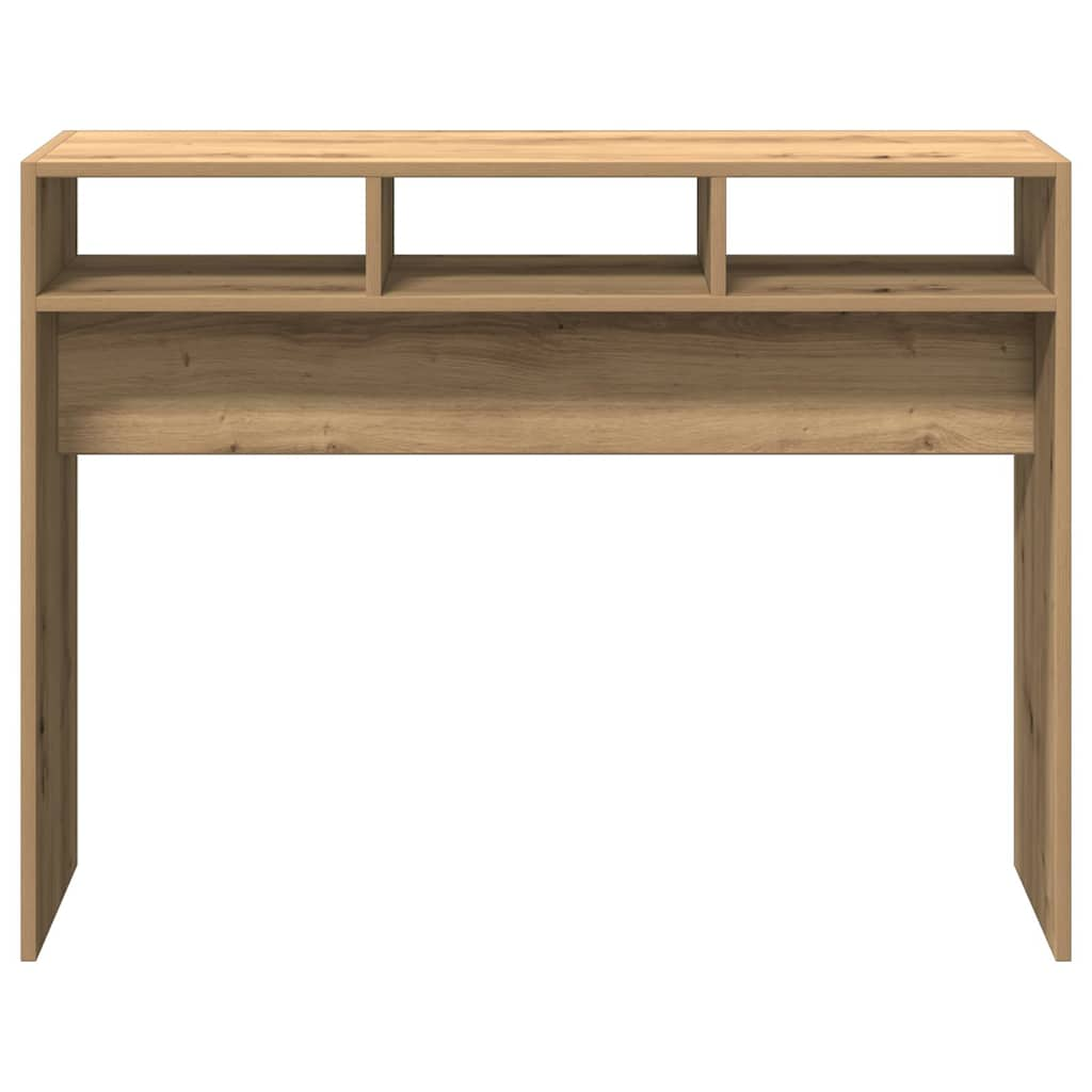 Console table, handcrafted oak, 105x30x80 cm, processed wood