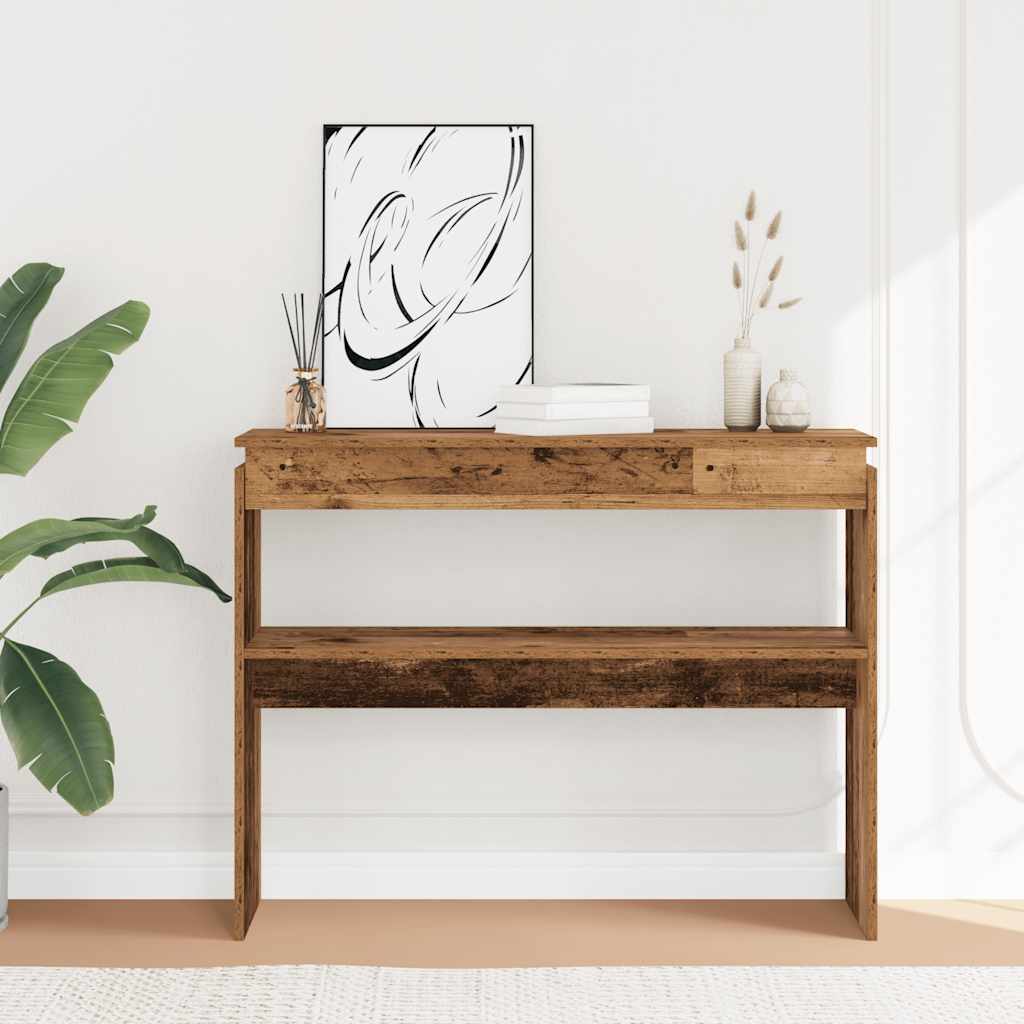 Console table, old wood, 80x30x102 cm, chipboard