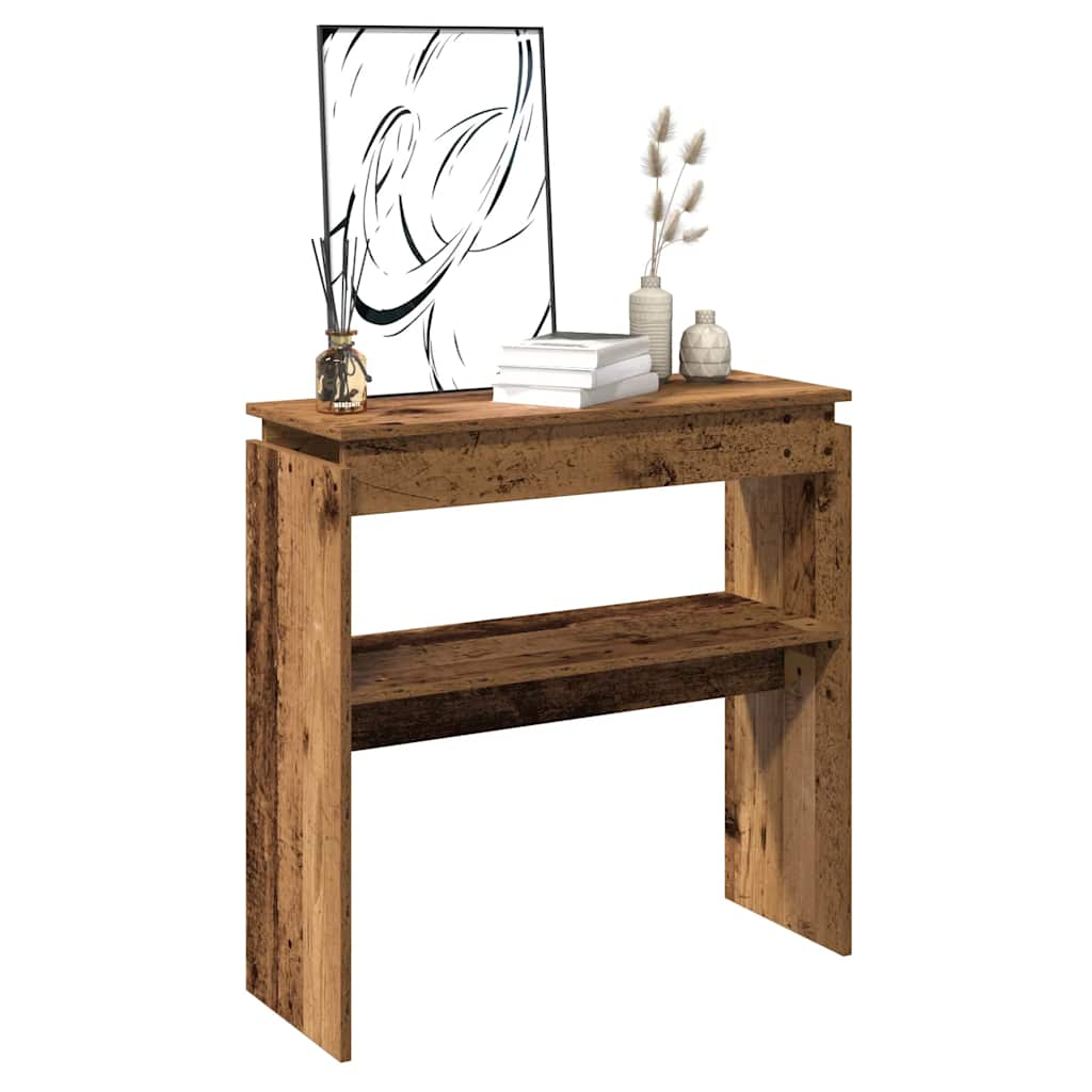 Console table, old wood, 80x30x102 cm, chipboard