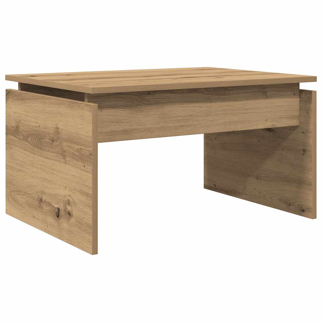 Coffee table, Artisanal oak, 68x50x38 cm, processed wood