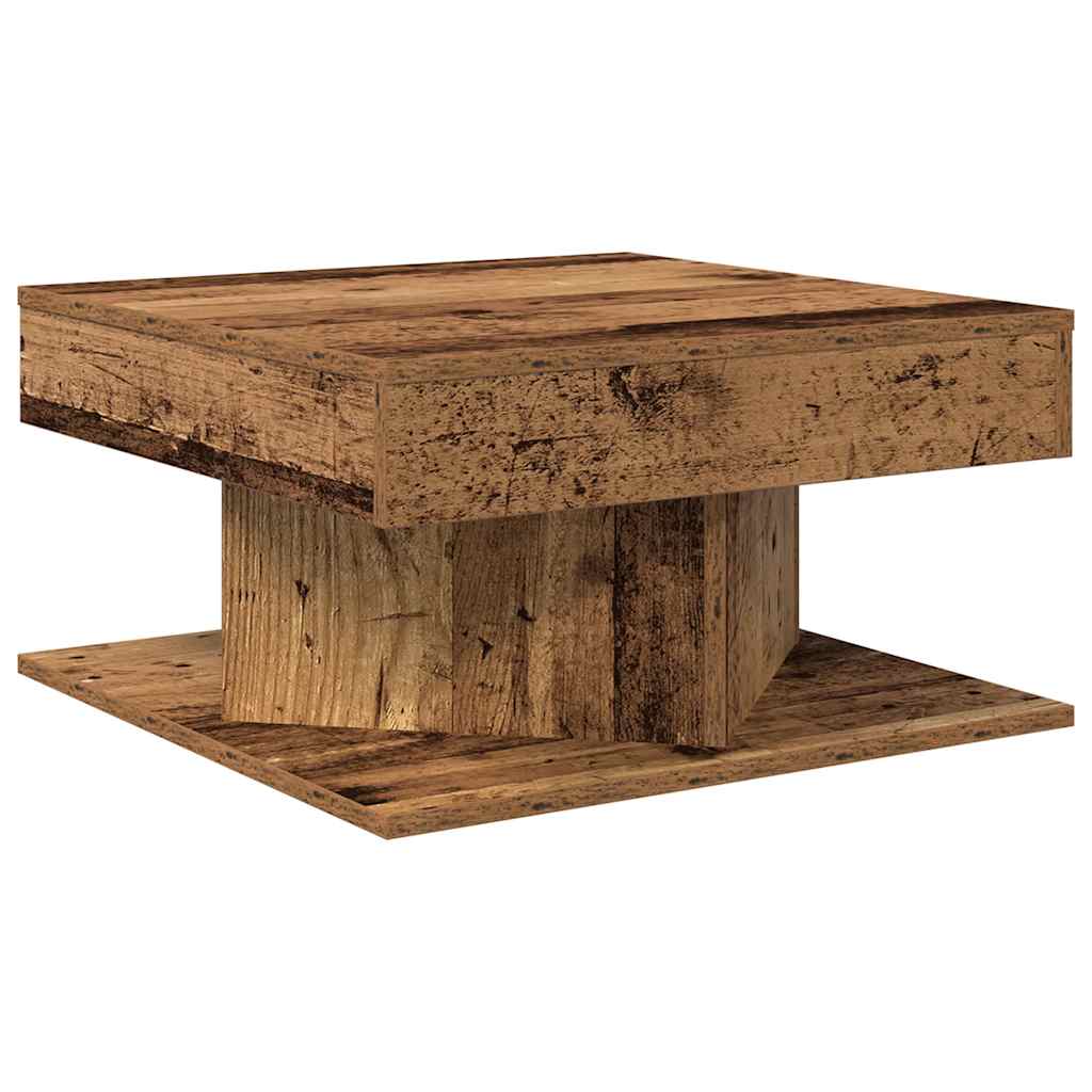 Coffee table, old wood, 55x55x30 cm, processed wood