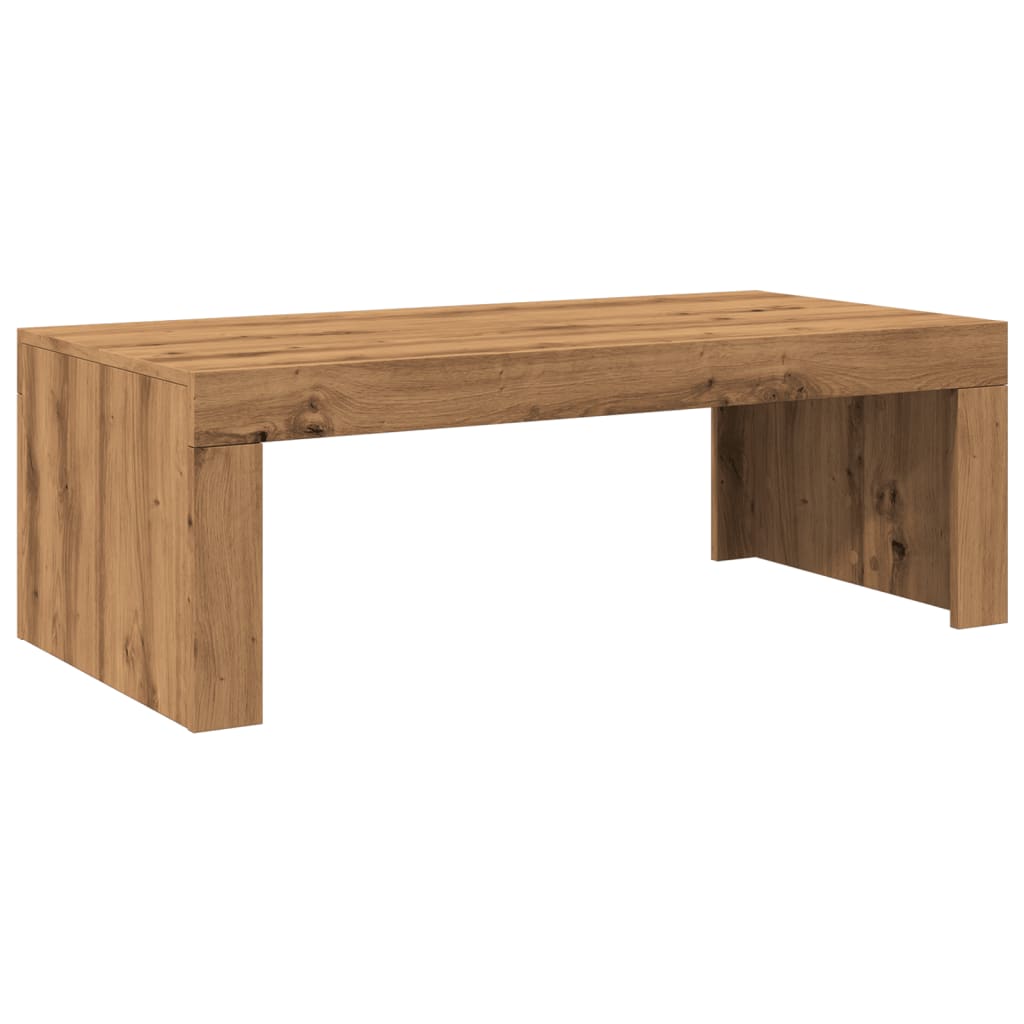 Coffee table, handcrafted oak, 102x50x35 cm processed wood