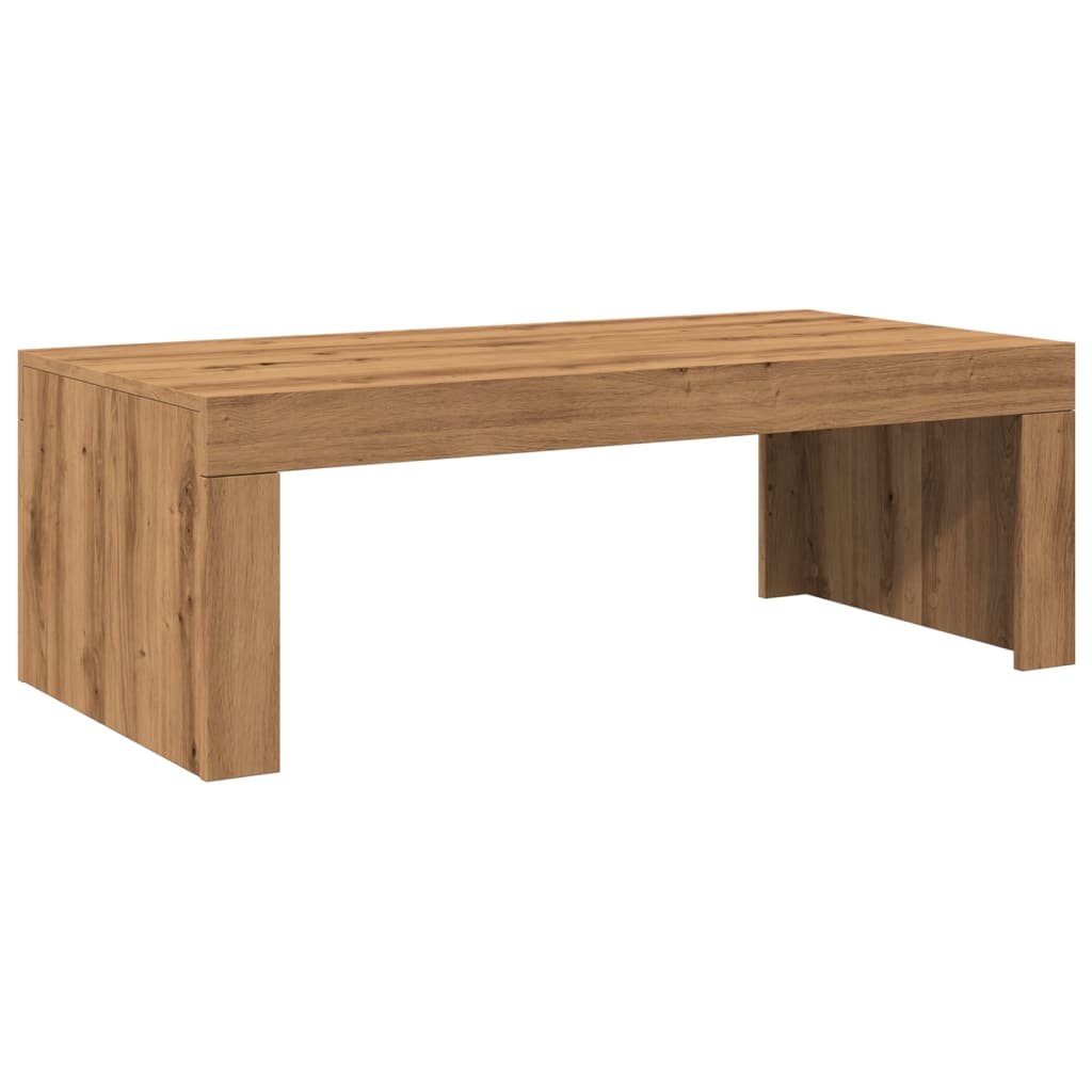 Coffee table, handcrafted oak, 102x50x35 cm processed wood