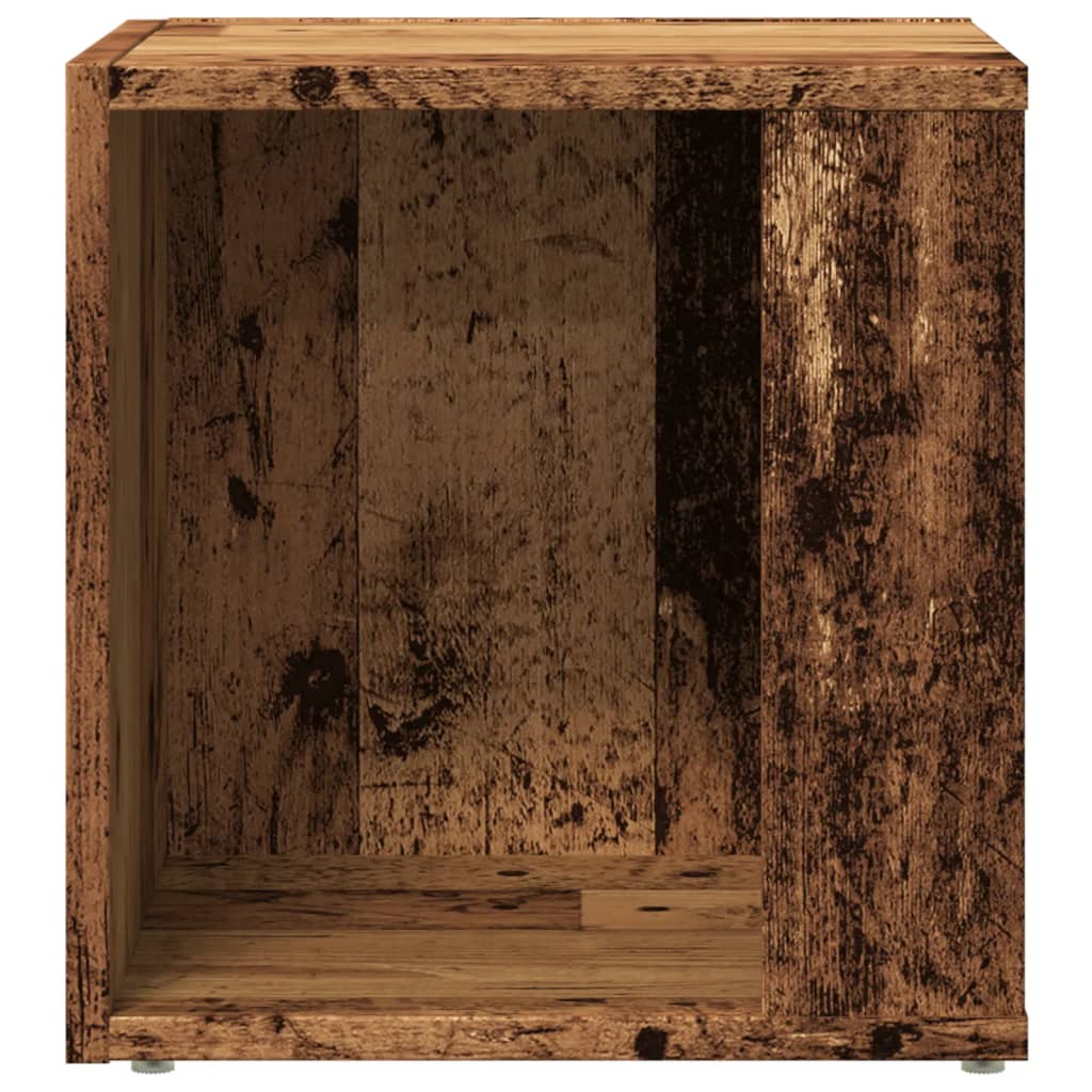 Side table, old wood, 33x33x34 cm, processed wood