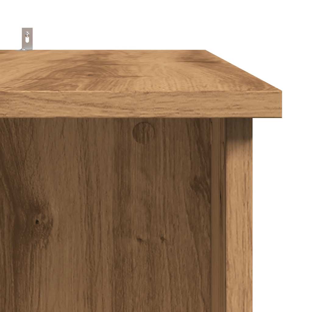 Bar table with shelf, Artisanal oak, 102x50x103.5 cm, Chipboard