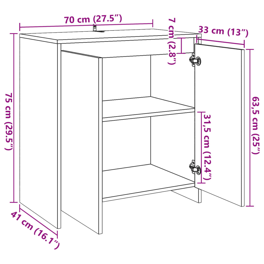 Dulap, lemn vechi, 70x41x75 cm, lemn prelucrat