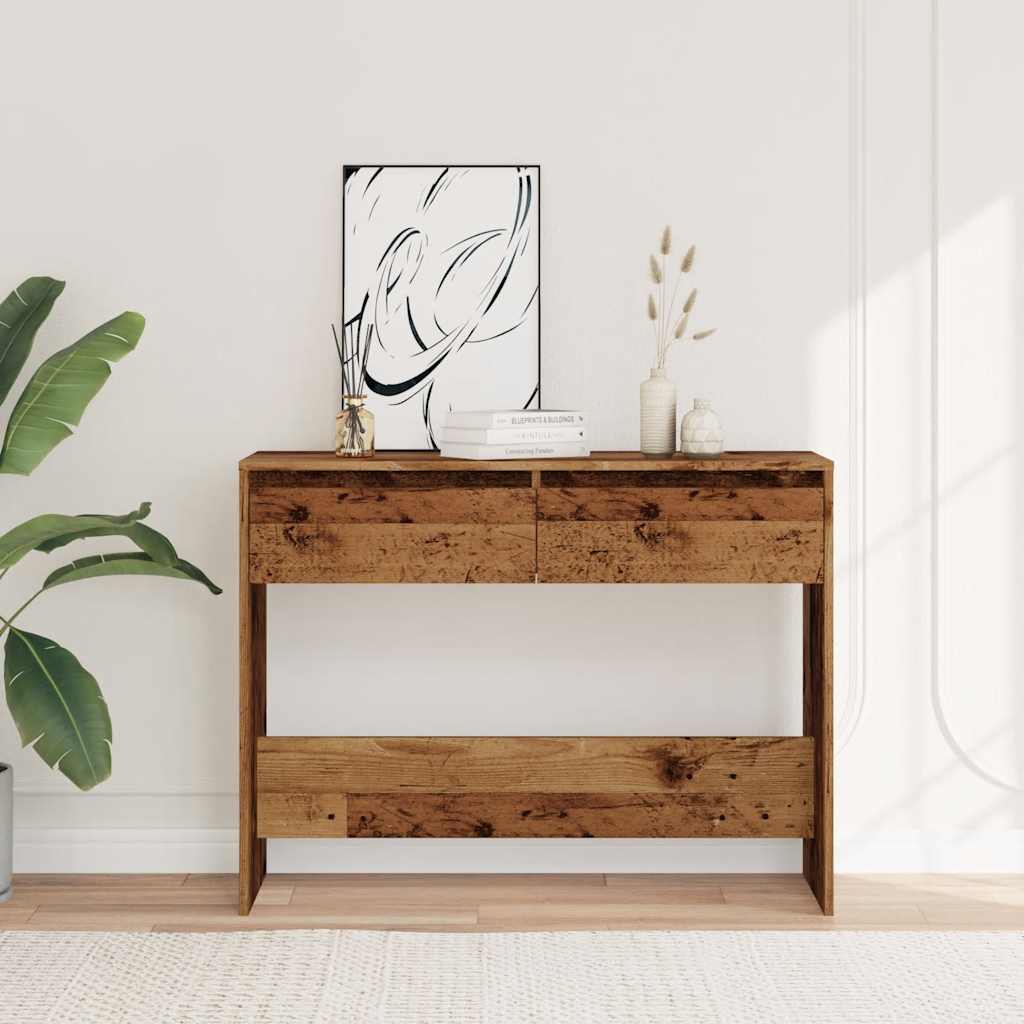 Console table, old wood, 100x35x76.5 cm, processed wood