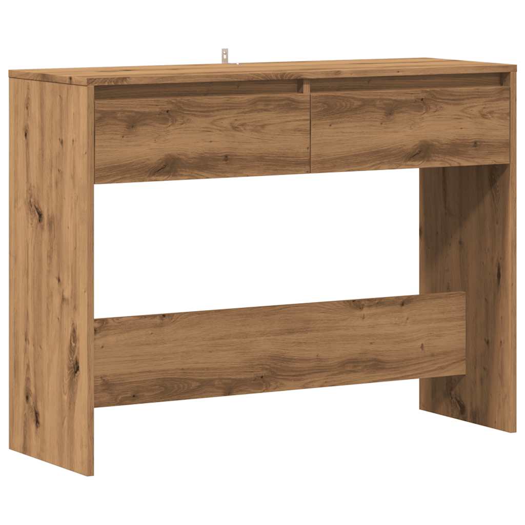 Console table, handcrafted oak, 100x35x76.5cm, processed wood