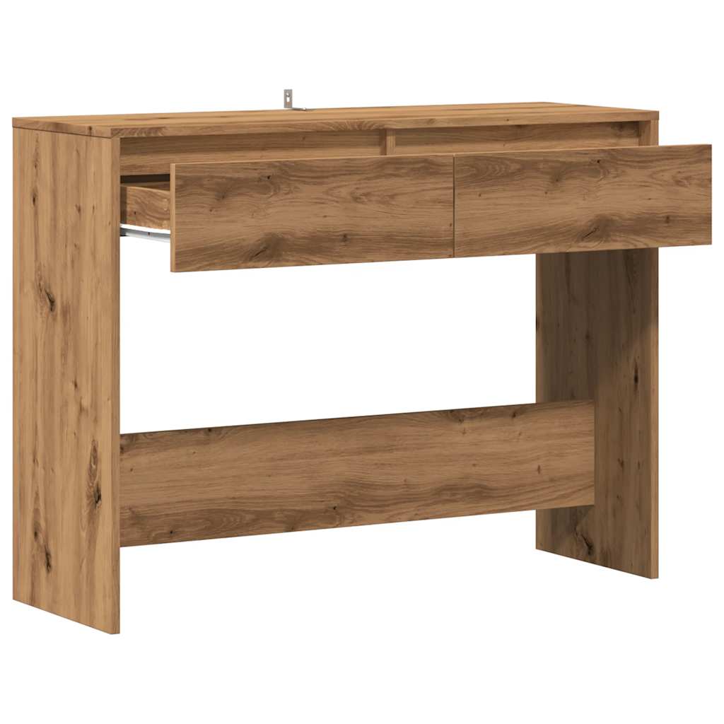 Console table, handcrafted oak, 100x35x76.5cm, processed wood