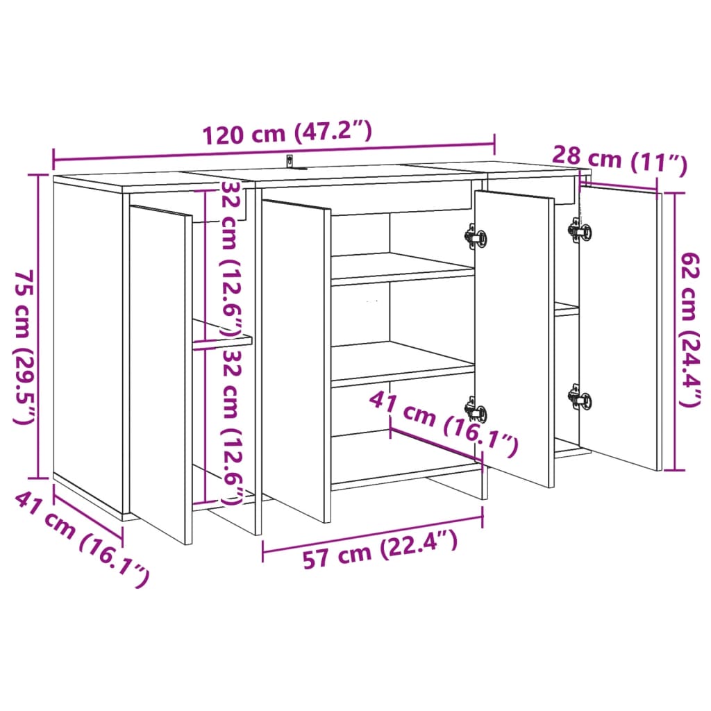 Wardrobe, old wood, 120x41x75 cm, processed wood