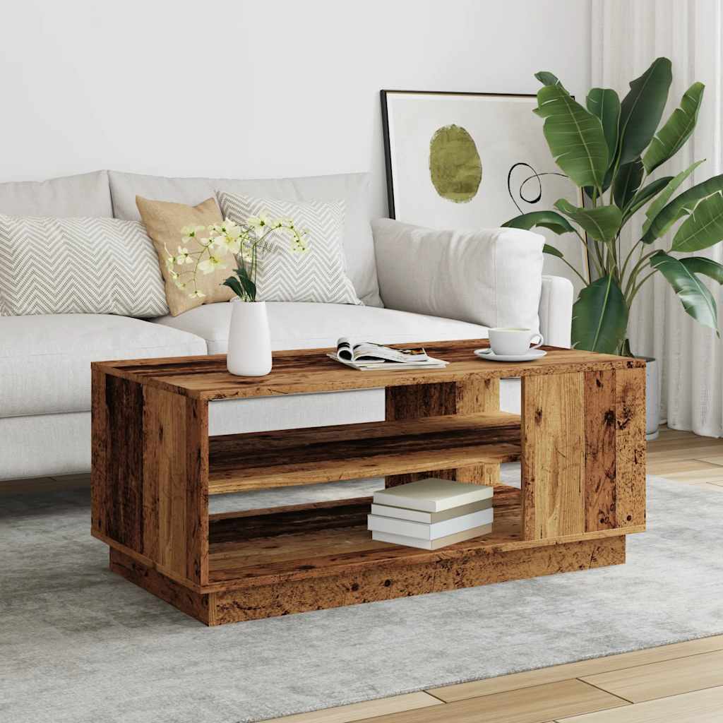 Coffee table, old wood, 102x55x43 cm, processed wood