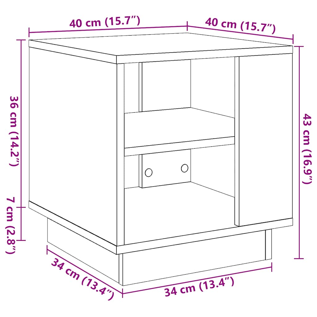 Coffee table, old wood, 40x40x43 cm, processed wood