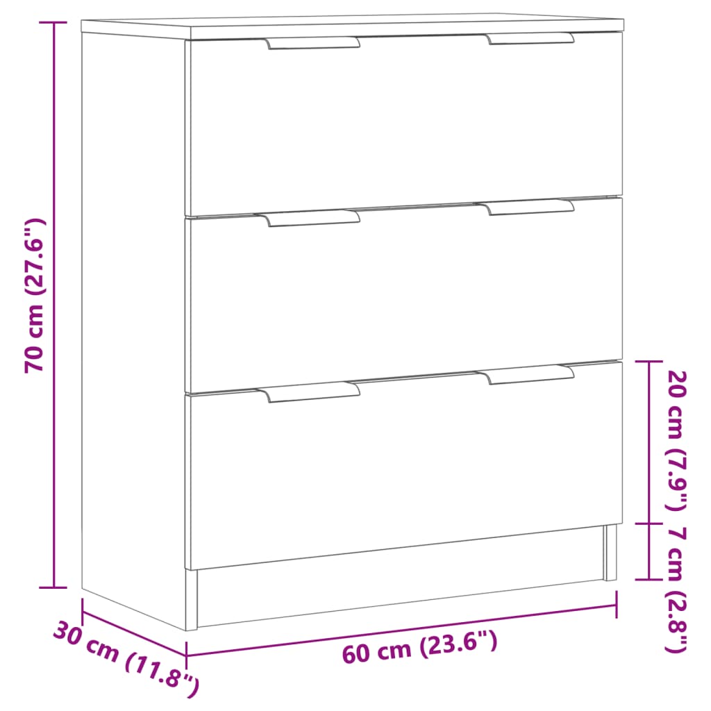 Cabinet, handcrafted oak, 60x30x70 cm, processed wood