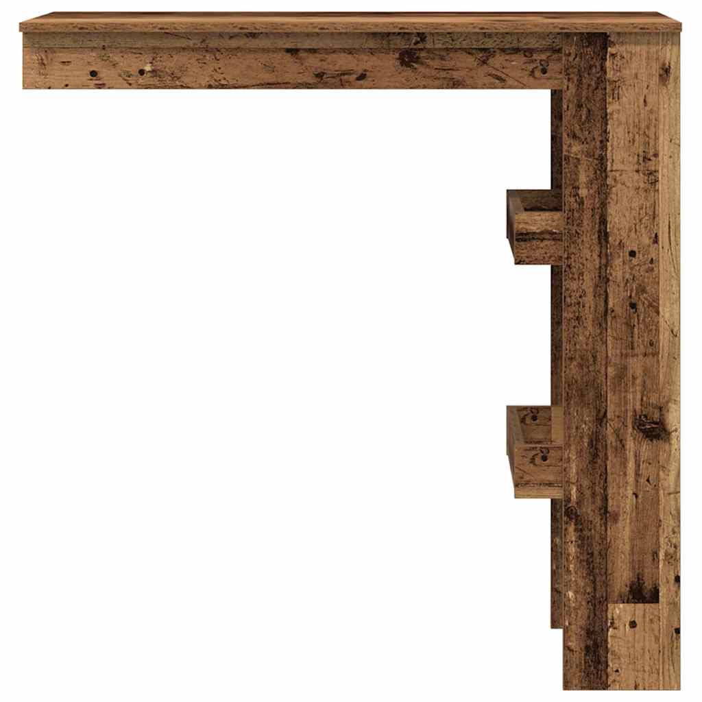 Wall-mounted bar table, old wood, 102x45x103.5 cm, composite wood