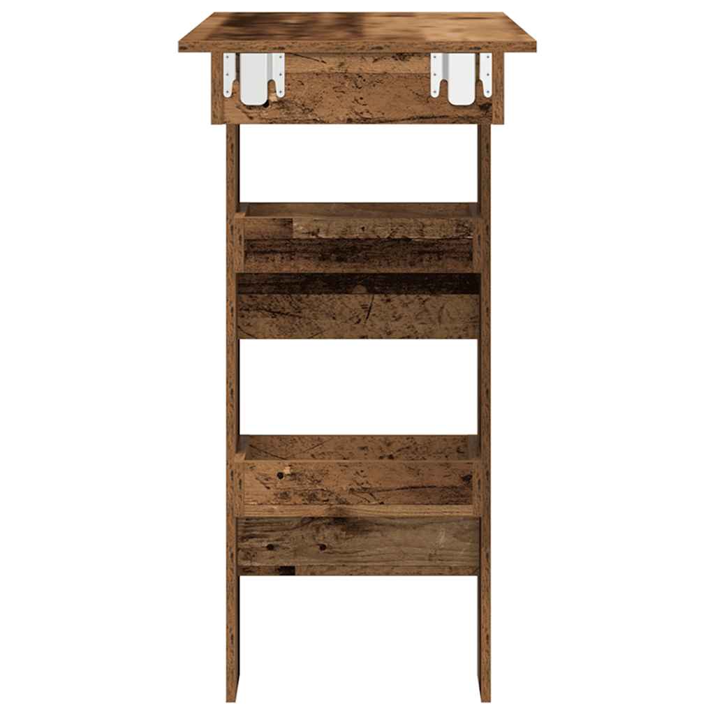 Wall-mounted bar table, old wood, 102x45x103.5 cm, composite wood