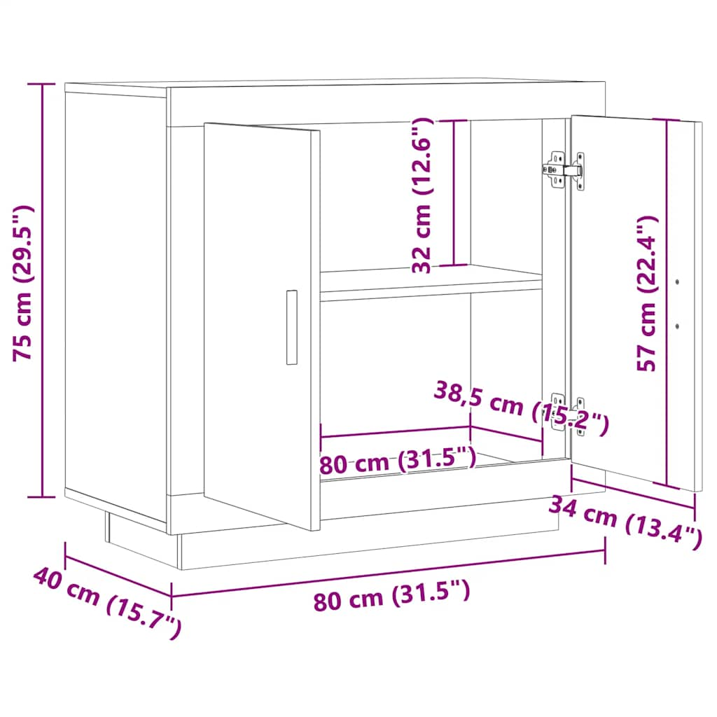 Wardrobe, old wood, 80x40x75 cm, processed wood