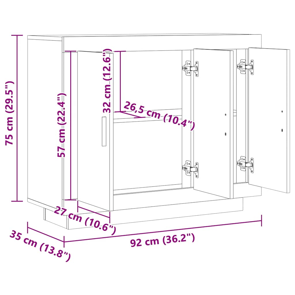 Wardrobe, old wood, 92x35x75 cm, composite wood