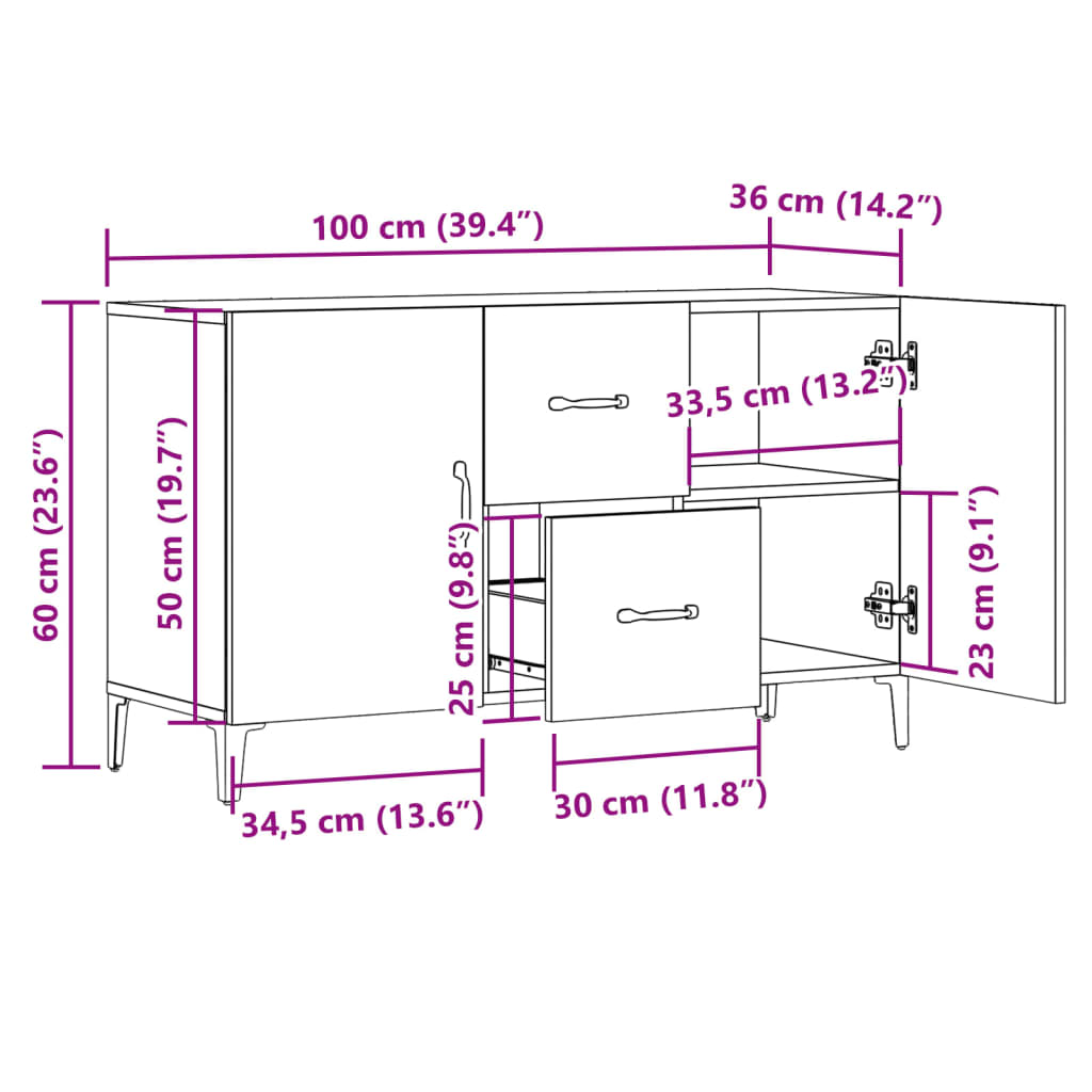 Dulap, lemn vechi, 100x36x60 cm, lemn prelucrat