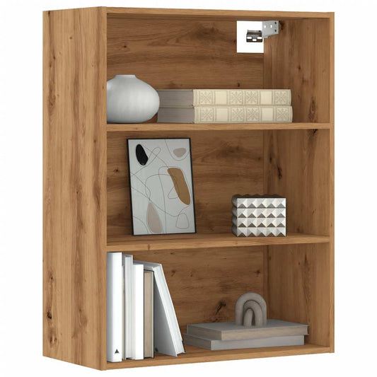 Wall-mounted cabinet, Artisanal oak, 69.5x32.5x90 cm