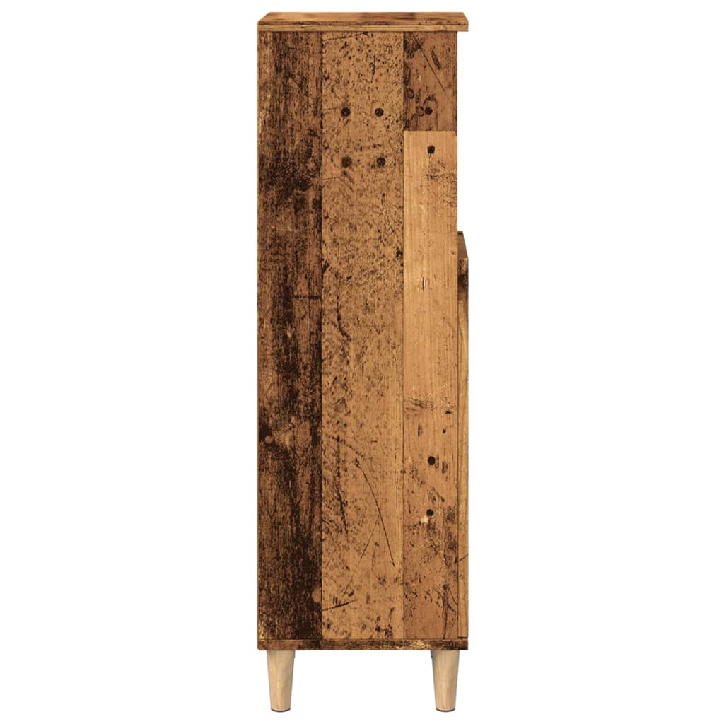 Bathroom cabinet, old wood, 30x30x100 cm, processed wood