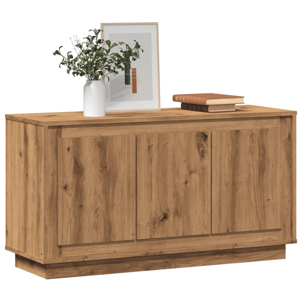 Sideboard, handcrafted oak, 102x35x55 cm, processed wood