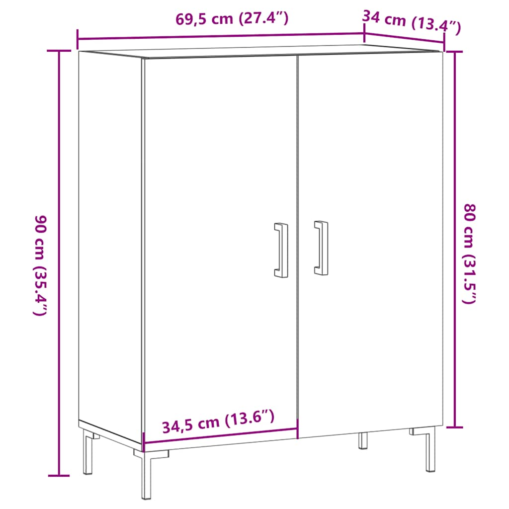 Wardrobe, old wood, 69.5x34x90 cm, processed wood