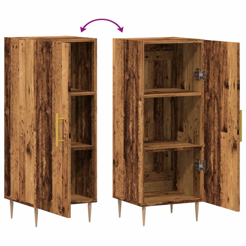 Wardrobe, old wood, 34.5x34x90 cm, processed wood