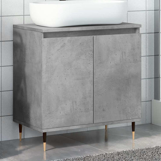 Bathroom cabinet, concrete gray, 58x33x60 cm, processed wood