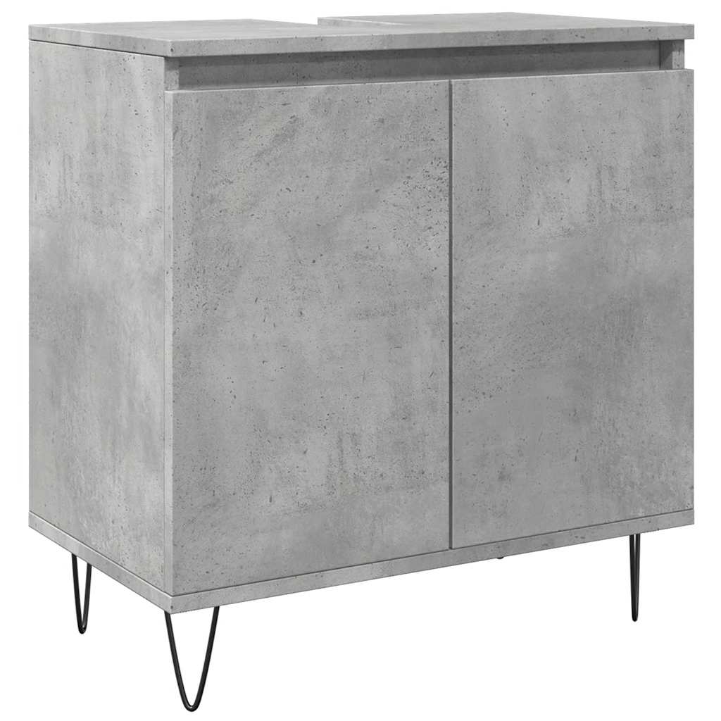 Bathroom cabinet, concrete gray, 58x33x60 cm, processed wood