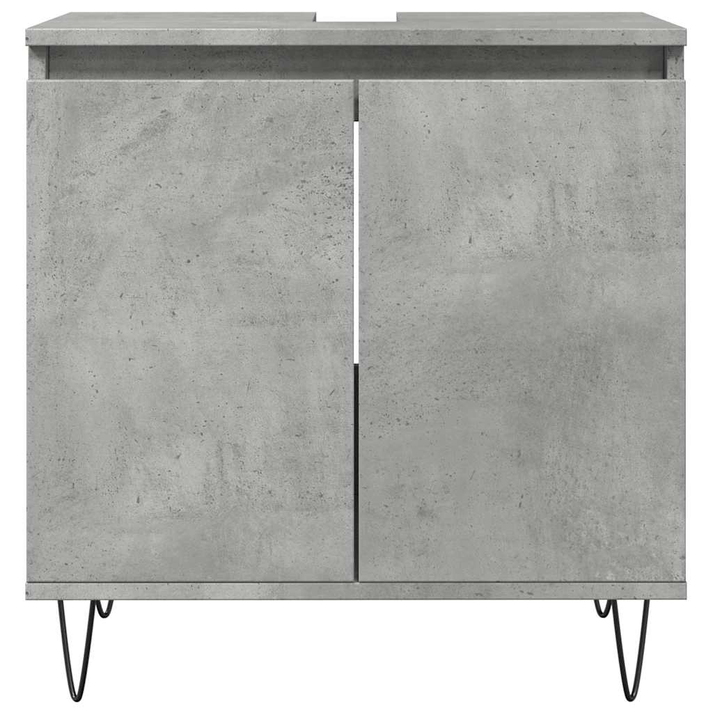 Bathroom cabinet, concrete gray, 58x33x60 cm, processed wood