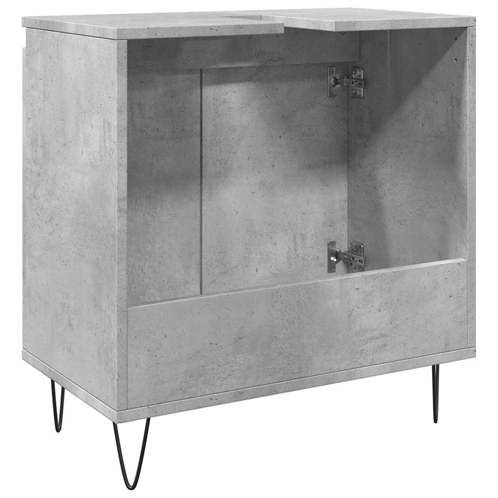 Bathroom cabinet, concrete gray, 58x33x60 cm, processed wood