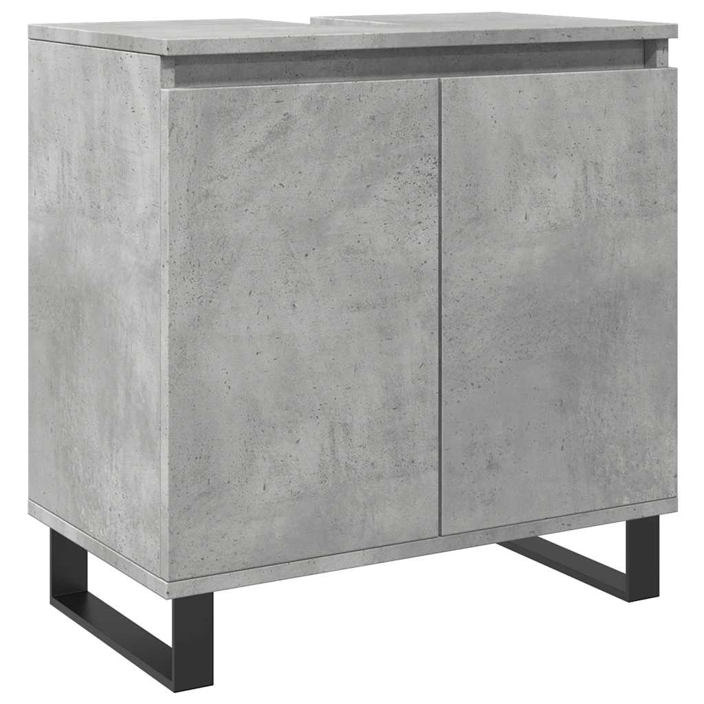 Bathroom cabinet, concrete gray, 58x33x60 cm, processed wood