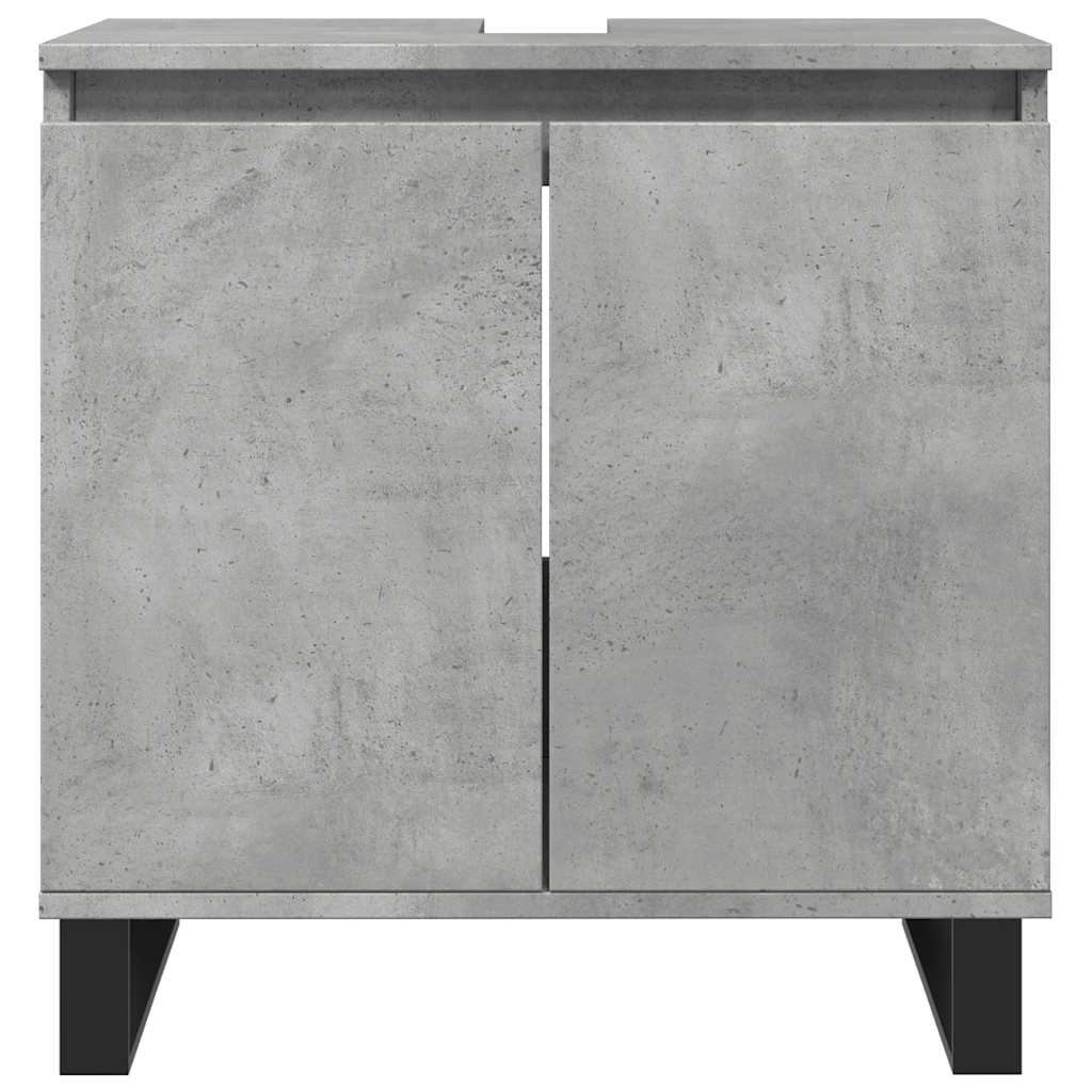 Bathroom cabinet, concrete gray, 58x33x60 cm, processed wood