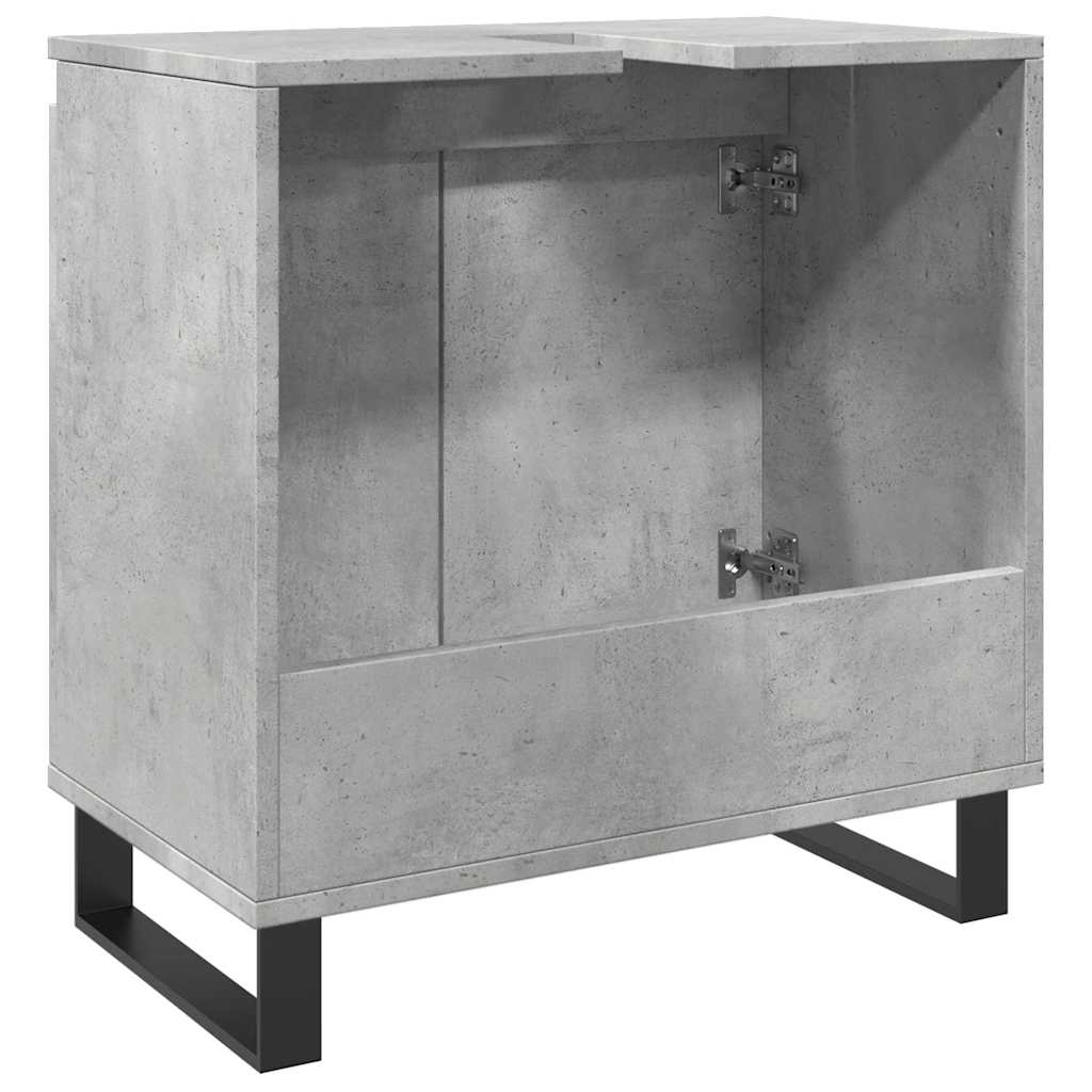 Bathroom cabinet, concrete gray, 58x33x60 cm, processed wood