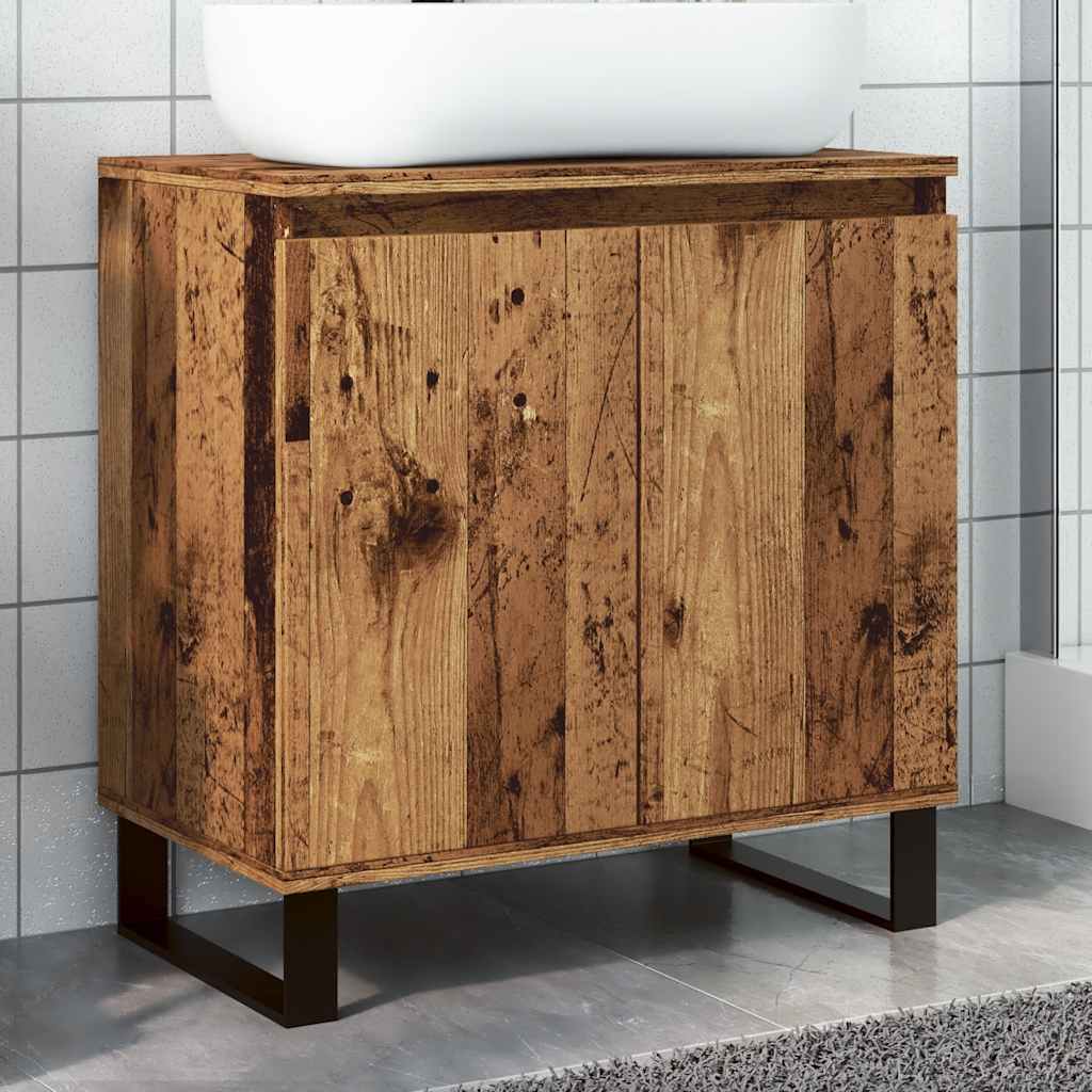 Bathroom cabinet, old wood, 58x33x60 cm, processed wood