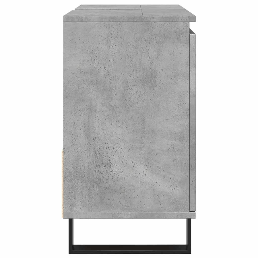 Bathroom sink cabinet, concrete gray, 65x33x60 cm, processed wood