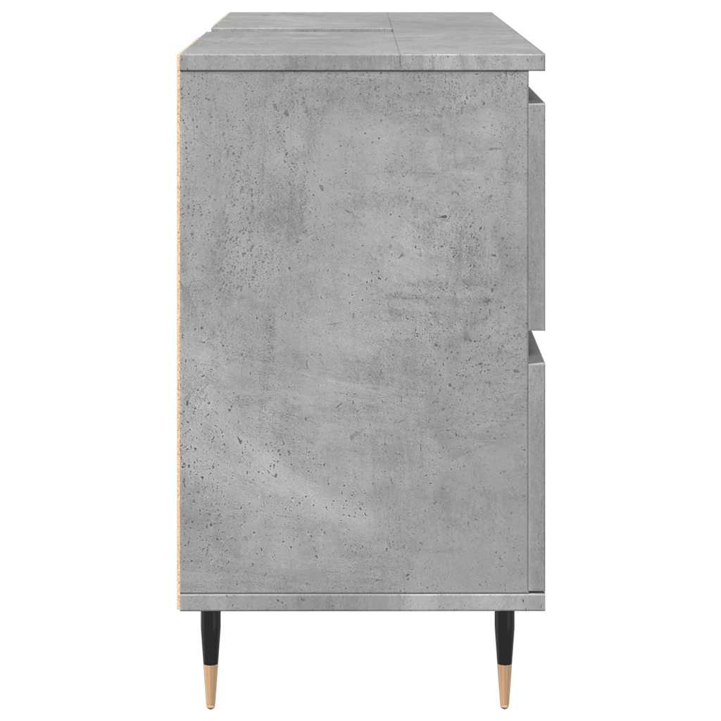 Bathroom cabinet, concrete gray, 80x33x60 cm, composite wood