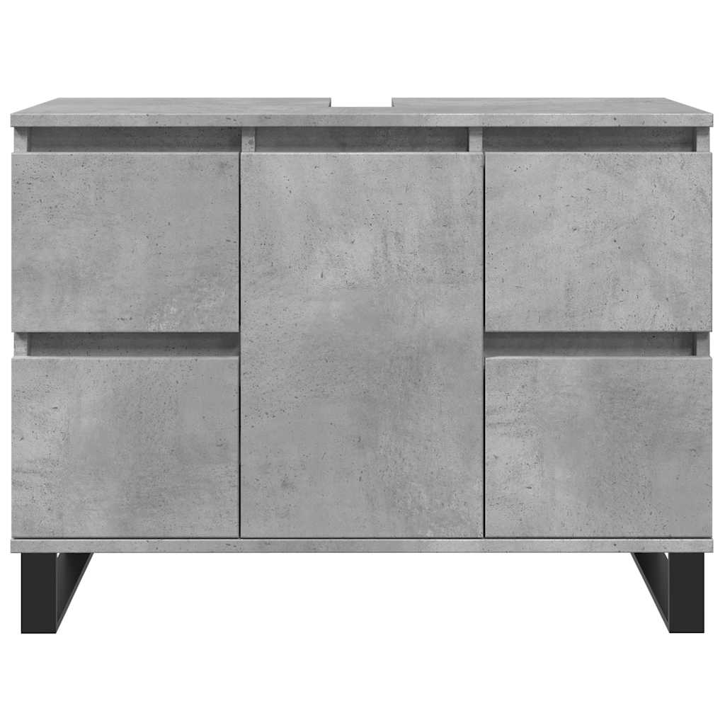 Bathroom sink cabinet, concrete gray, 80x33x60 cm, composite wood