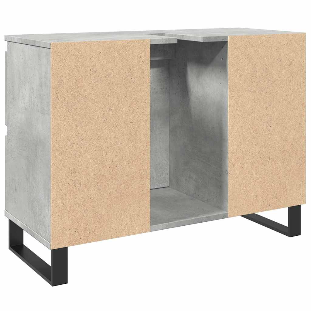 Bathroom sink cabinet, concrete gray, 80x33x60 cm, composite wood