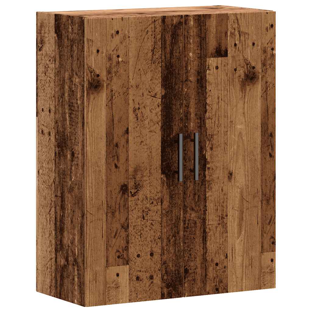 Wall-mounted wardrobe, old wood, 69.5x34x90 cm