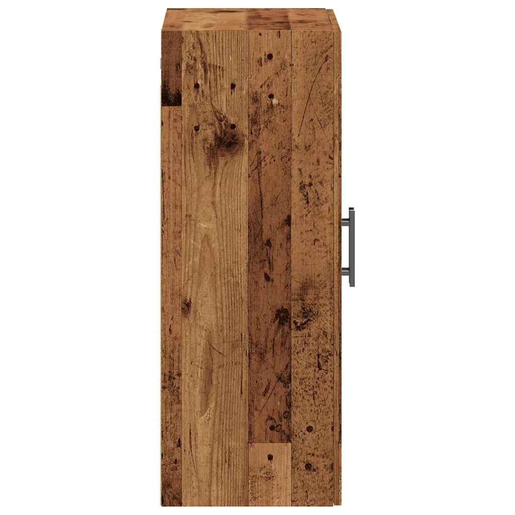 Wall-mounted wardrobe, old wood, 69.5x34x90 cm