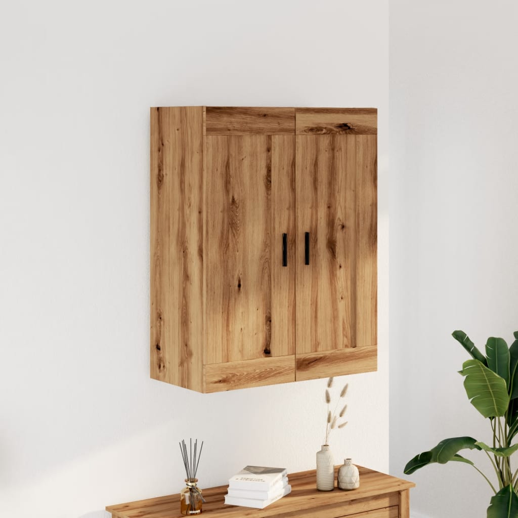 Handcrafted oak wall cabinet, 69.5x34x90 cm, processed wood